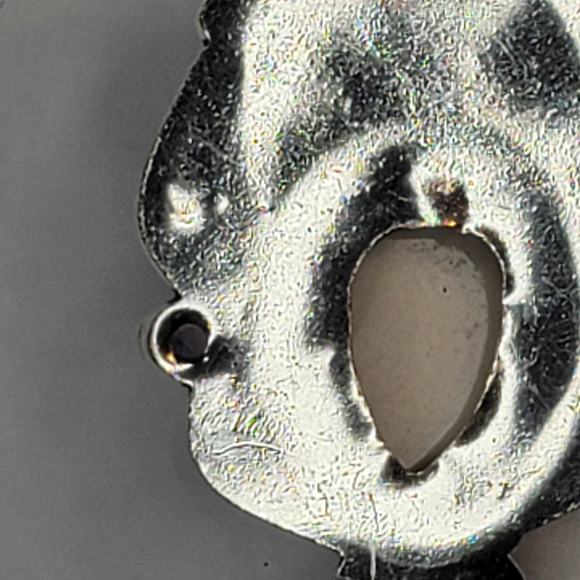 Sterling Silver Pendant with Multicolor Stone Face and Amethyst Accents - Picture 6 of 12